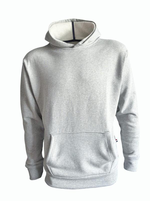 Kapüşonlu Sweatshirt - Gri Melanj - Image 1