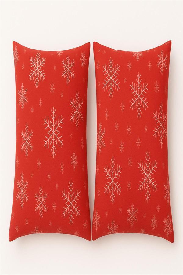 More Home Kapaklı Yastık Kılıfı (2 Adet) 50 x 70 cm Kar Tanesi  - Image 1