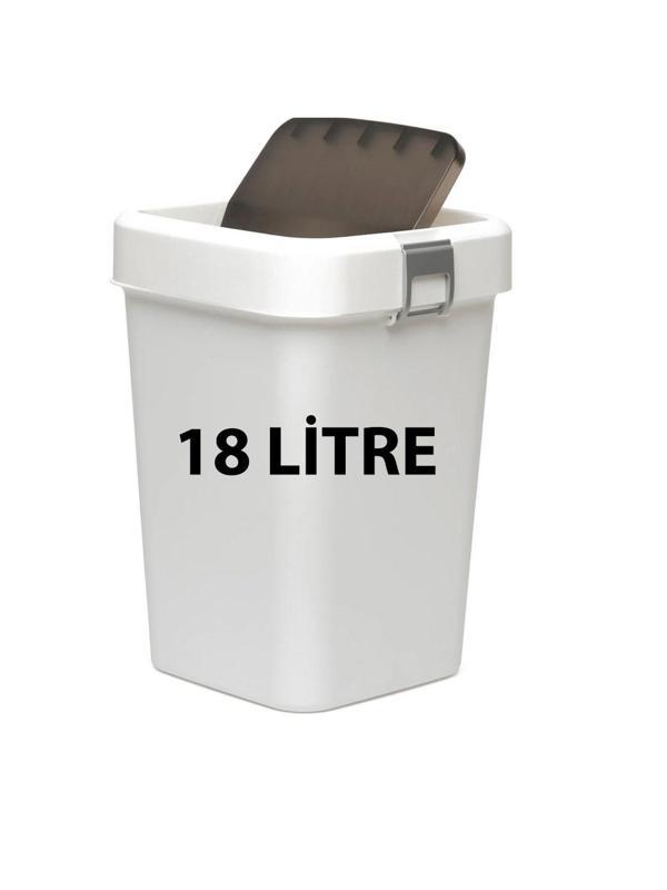 Motek COB-411 Comfort Dustbin 18 Litre Çöp Kutusu Kovası Beyaz - Image 1