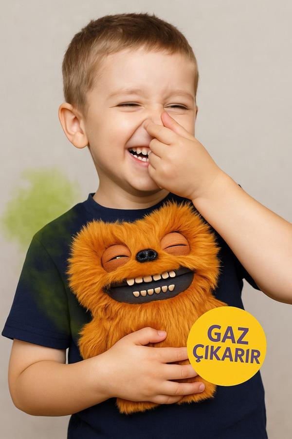 Gaz Çıkaran Fuggler Fart Face Sesli Hareket Sensörlü Komik Çirkin Peluş Oyuncak Count Underoo McGoo - Image 1