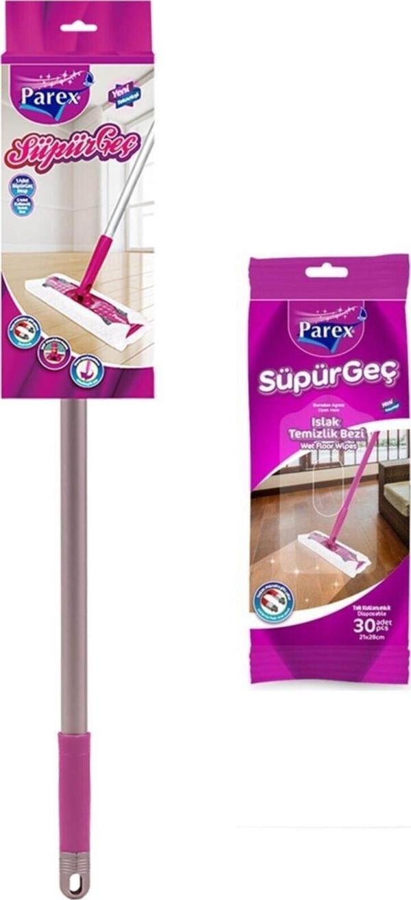 Parex Süpürgeç Yer Temizlik Sistemi + 30 'luk Islak Yedek Bez Hediyeli - Image 1