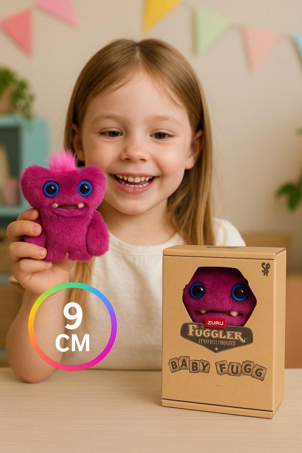 Mini Koleksiyonluk ZURU Fuggler Baby Fuggs Komik Çirkin Peluş Oyuncak Sir Belch Bordo 9cm - Image 1