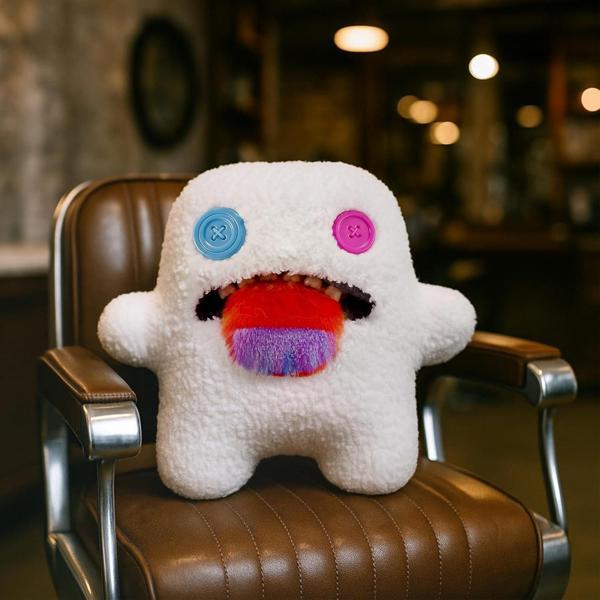 Kıllı Süper Yumuşak ZURU Fuggler Hairy Fuggs Peluş Oyuncak Oogah Boogah Rainbow Tongue 22cm - Image 1