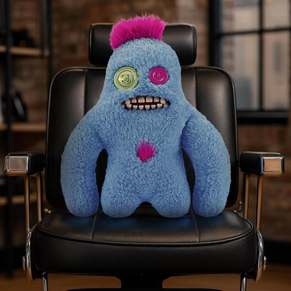 Kıllı Süper Yumuşak ZURU Fuggler Hairy Fuggs Peluş Oyuncak Sasquoosh Tuft Blue 22cm - Image 1