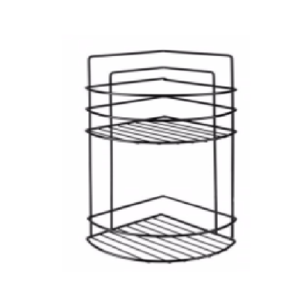 MK 2'Lİ BANYO KÖŞE  ŞAMPUANLIK SİYAH - Image 1