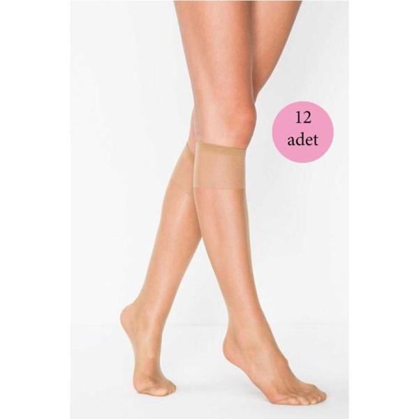 12 Adet Süper Ince 15 den Mat Pantolon Çorabı Bronz - Image 1