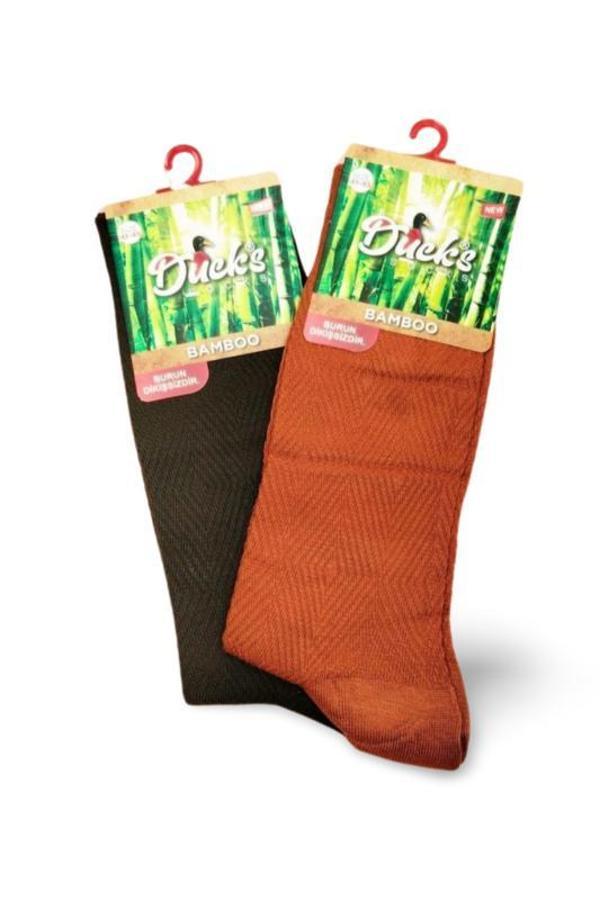 2 Çift Ducks Bambu Dikişsiz Çorap Renk2 - Image 1