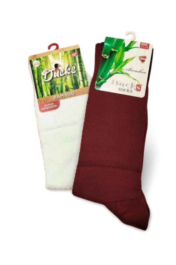 2 Çift Ducks Bambu Dikişsiz Çorap Renk1 - Image 1
