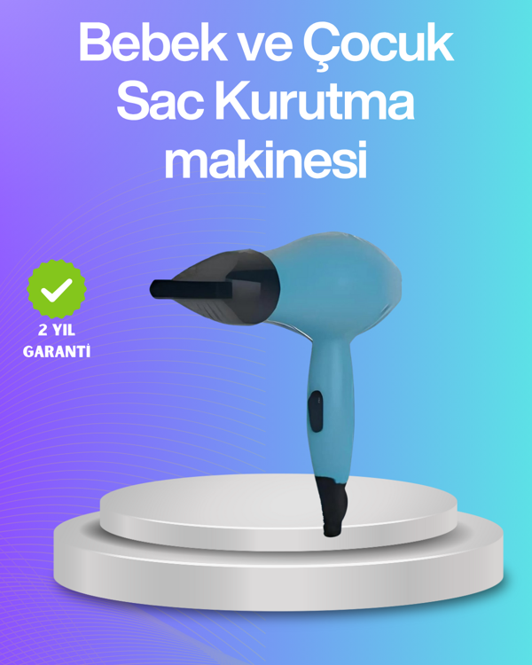 Bebek ve Çocuk Fön Makinesi – Nazik Hava Akışı, Sıfıra Yakın Radyasyon - Image 1