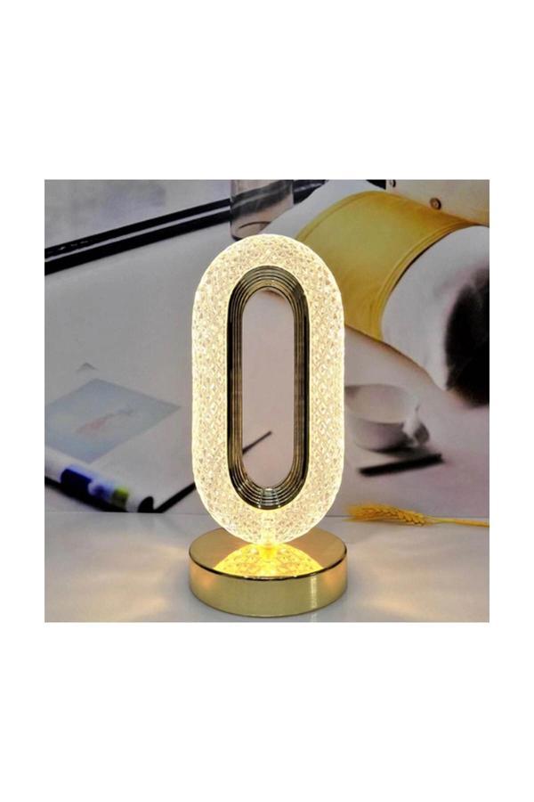 Kristal Gece Lambası Işık Lüks Led Masa Lambası Yatak Odası Dekorasyon Modern Romantik Kumandalı - Image 1