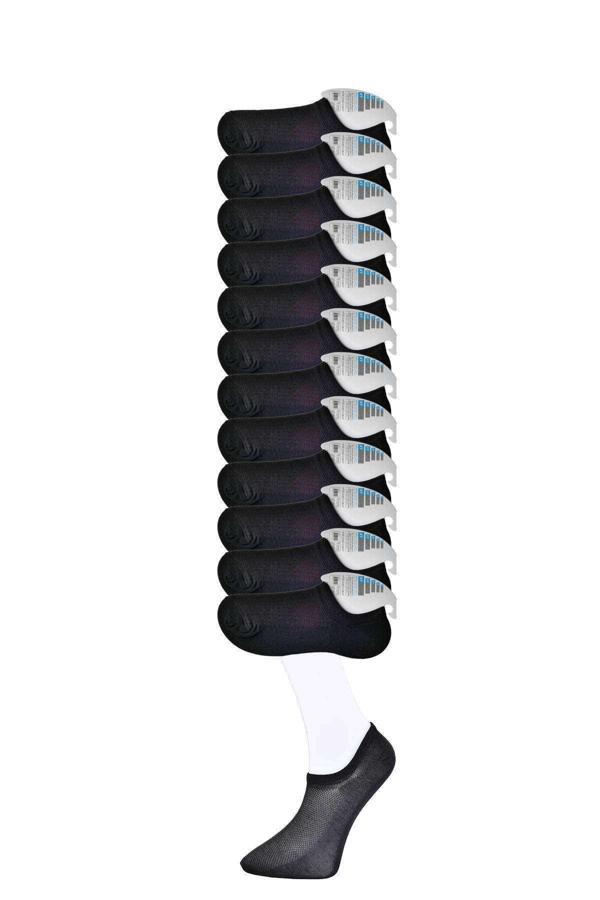Siyah Erkek Görünmez Çorap 12 çift - Image 1