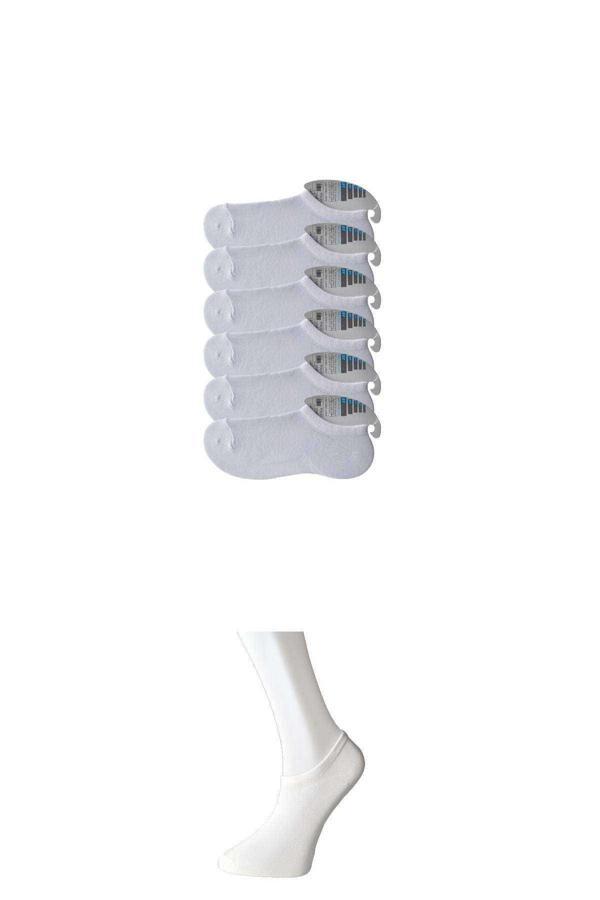 Beyaz Erkek Görünmez Çorap 6 çift - Image 1