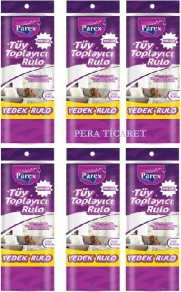 Parex Tüy Toplayıcı Yedek Rulo 60'lı 6 Adet Mega - Image 1