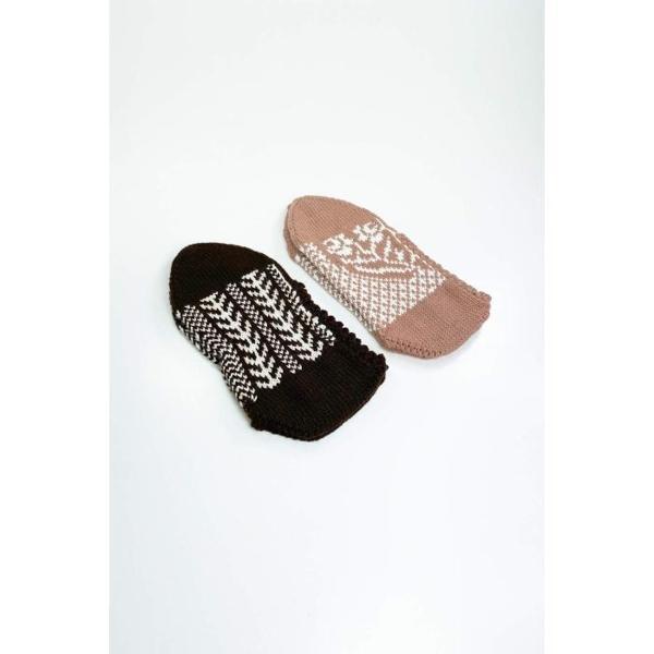 2 Çift El Örgüsü Kışlık Şık Kadın Yün Patik Set 10 - Image 1