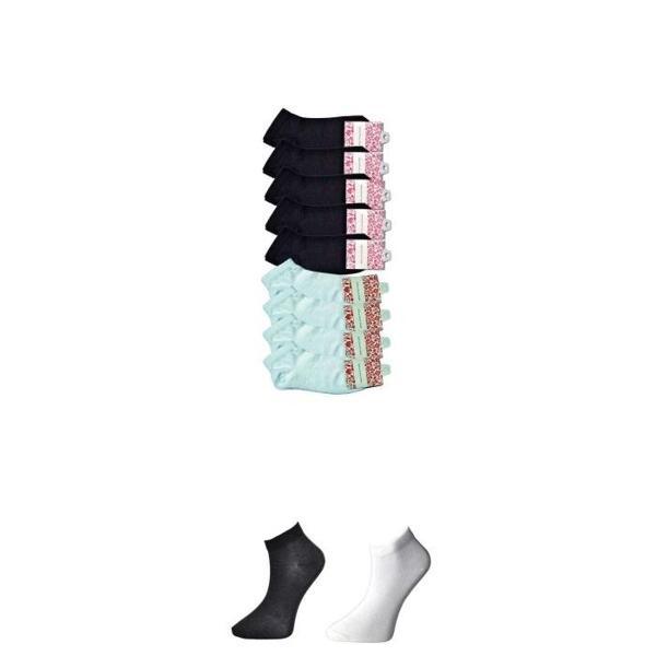 Siyah ve Beyaz Kadın Bilek Çorap 9 çift - Image 1
