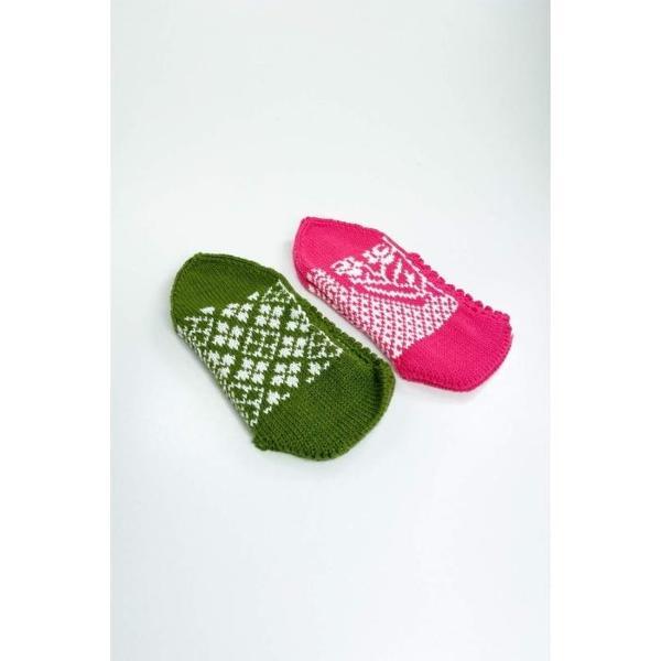 2 Çift El Örgüsü Kışlık Şık Kadın Yün Patik Set 8 - Image 1