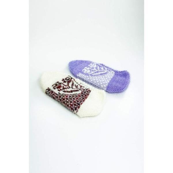 2 Çift El Örgüsü Kışlık Şık Kadın Yün Patik Set 1 - Image 1