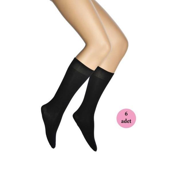 6 Adet Masaj Kadın Çorap Siyah 500 - Image 1