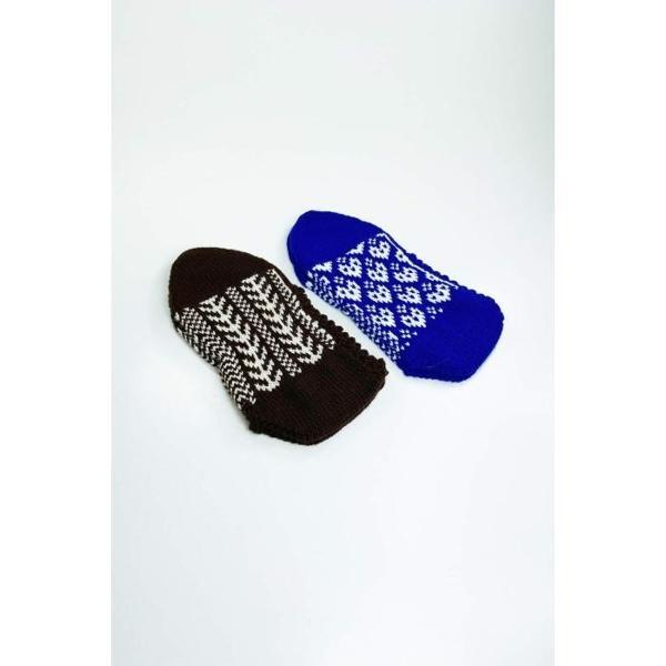 2 Çift El Örgüsü Kışlık Şık Kadın Yün Patik Set 11 - Image 1