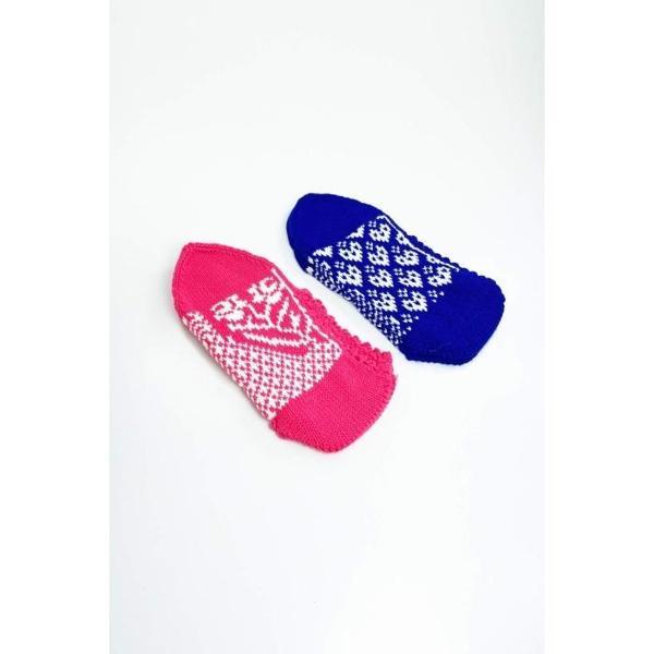 2 Çift El Örgüsü Kışlık Şık Kadın Yün Patik Set 12 - Image 1