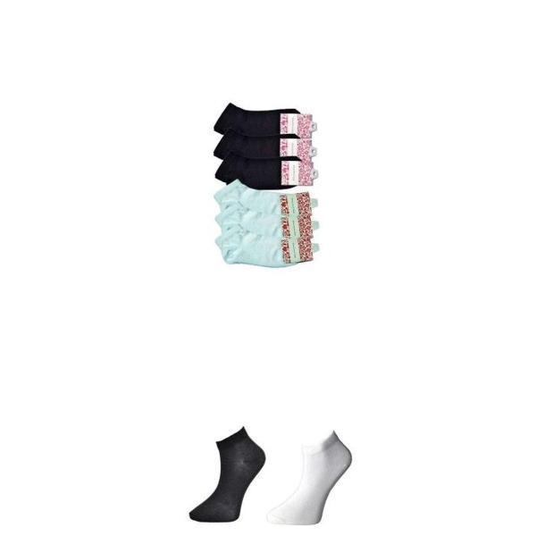 Siyah ve Beyaz Kadın Bilek Çorap 6 çift - Image 1