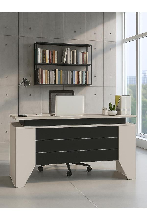 Remida Ofis Masası Çalışma Masası Kumtaşı - Antrasit - Image 1