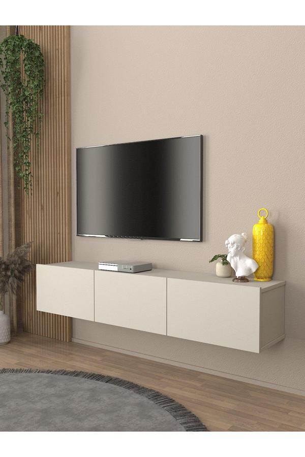 Pergamon TV ünitesi & Sehpası 150 cm Kumtaşı - Image 1