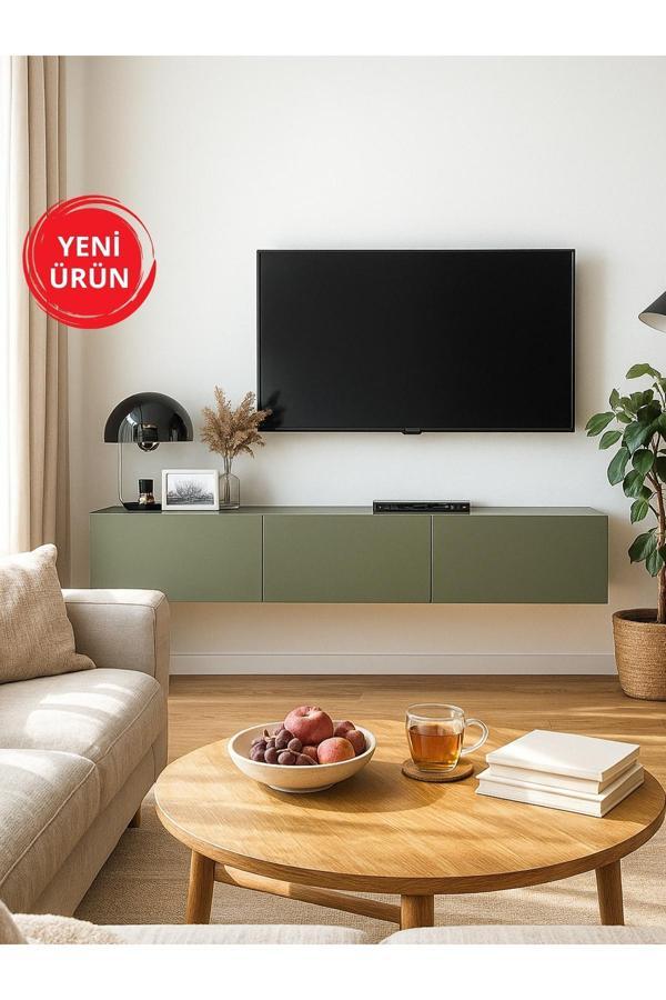 Cercei 180 cm Duvara Monte TV Ünitesi – Modern Görünüm, Geniş Alan, Kolay Montaj - Image 1