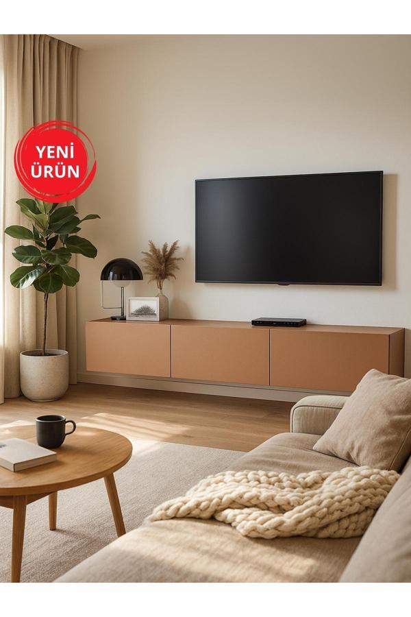Cercei 180 cm TV Ünitesi – Modern ve Şık Tasarım, Duvara Monte, Geniş Depolama Alanı - Image 1