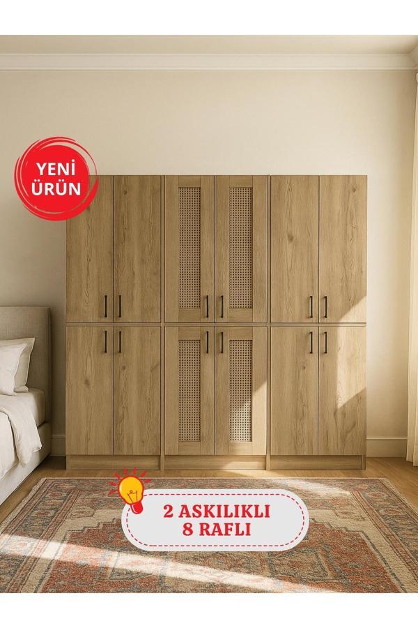 Monza 6 Kapaklı Gardırop - 182 cm Y, 184 cm G - Genç Odası ve Yatak Odası Gardırop - Image 1