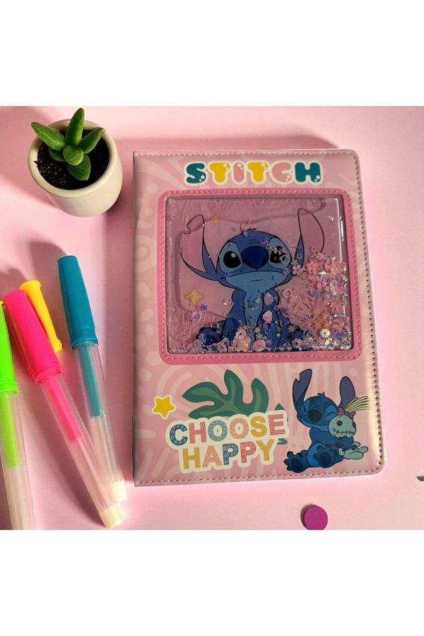 Stitch Ve Capybara Sert Kapak Sulu Defter(1 Adedi) - Image 1