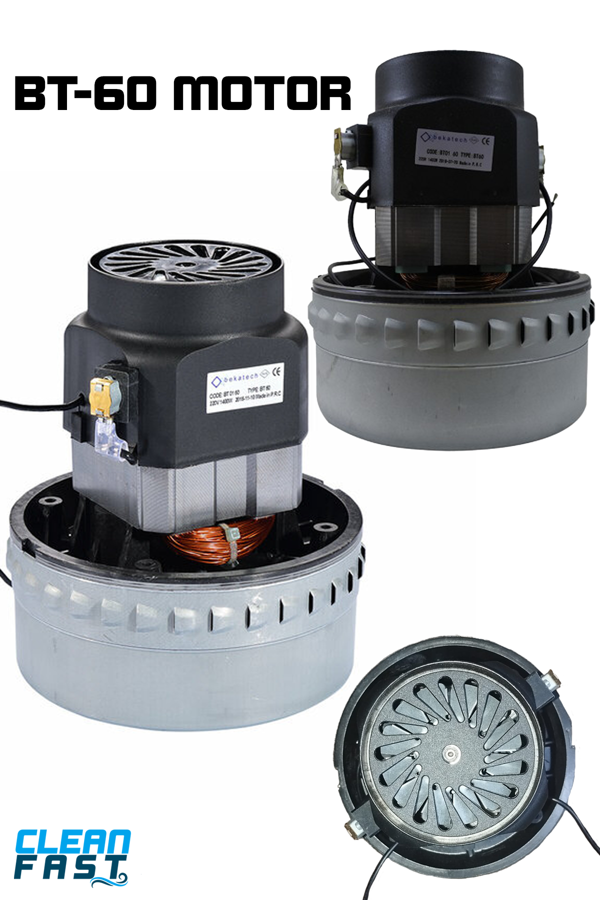 Bekatech BT-60 Süpürge Motoru Çift Fanlı Alüminyum Sargı - Image 1