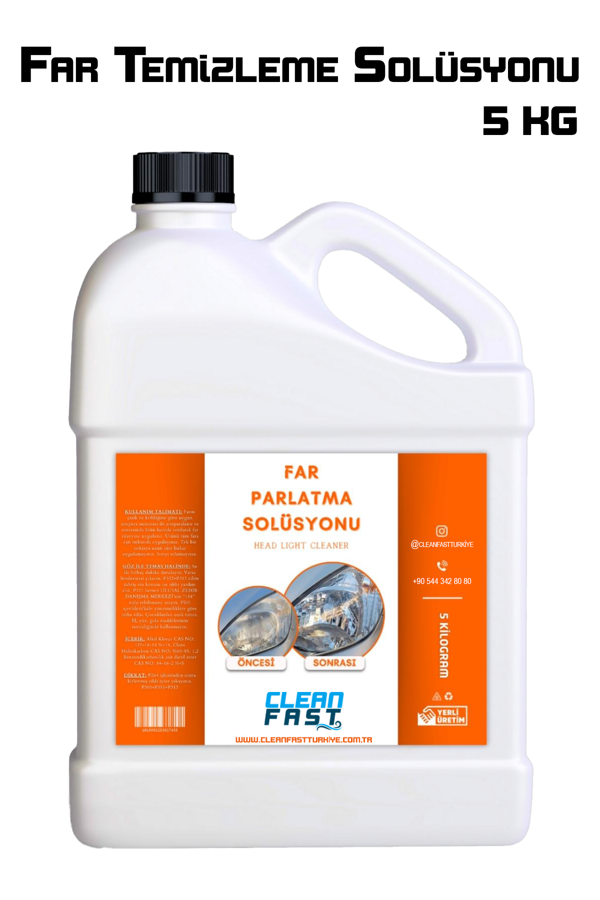 Yeni Nesil Premium Buharlı Far Temizleme Sıvısı Ve Parlatma Solüsyonu Kloroform Uyumlu 5 KG - Image 1