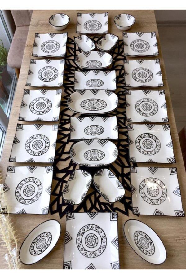 Kilim Pattern 12 Kişilik 25 Parça Kahvaltı Takımı - Image 1