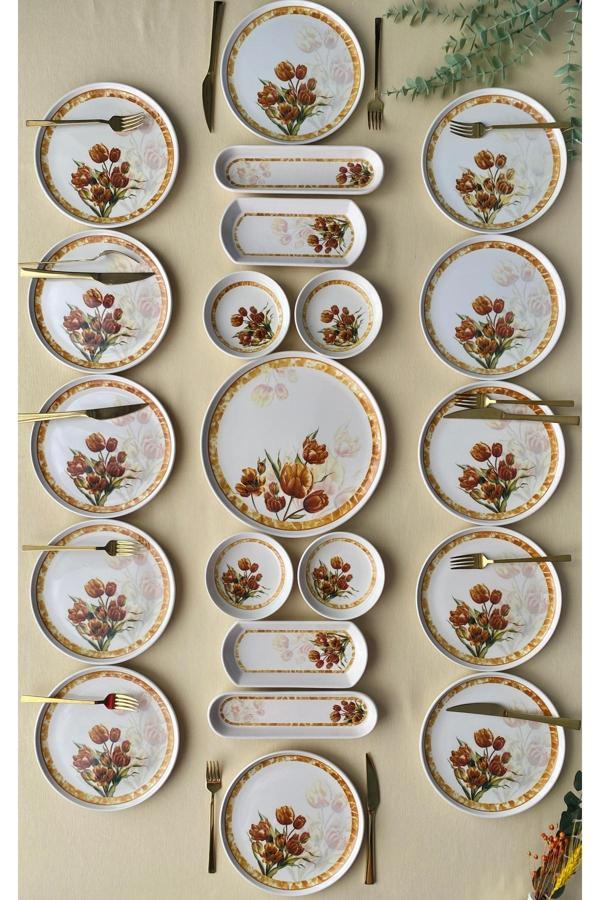 Vintage model 12 kişilik 21 Parça Kahvaltı Takımı - Image 1