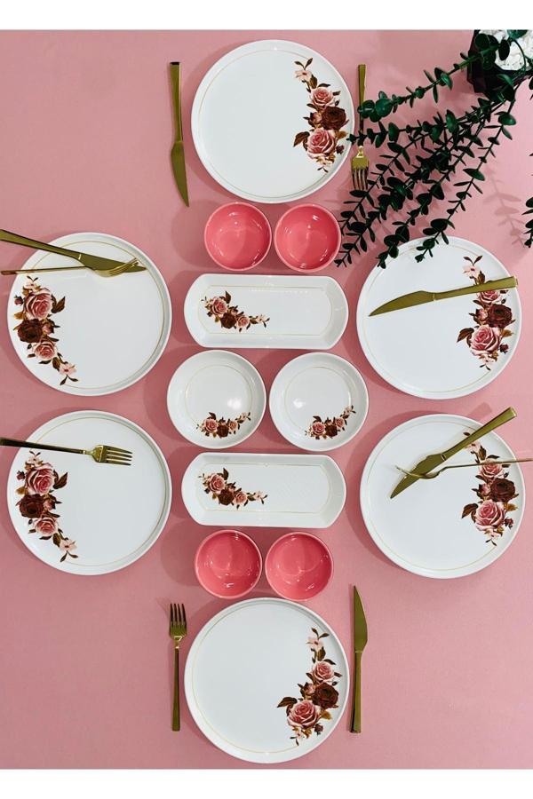 Gülpembe Model 6 Kişilik 14 Parça Kahvaltı Takımı - Image 1