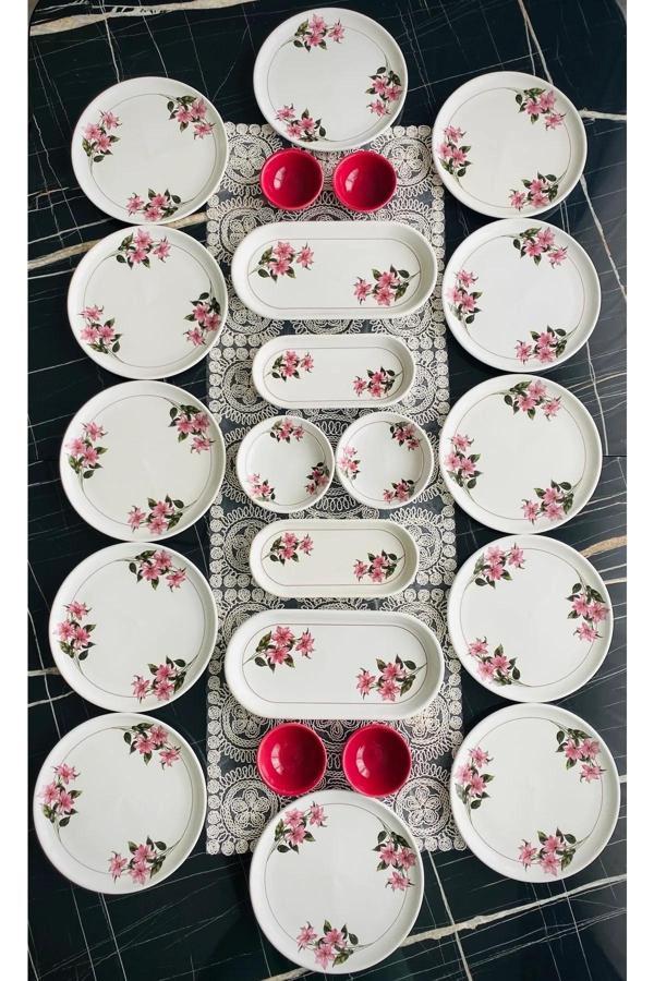 KAR ÇİÇEK 12 Kişilik 22 Parça  Kahvaltı Takımı - Image 1