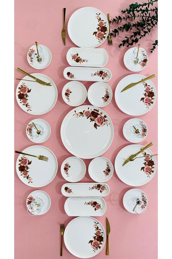 Pink Rose Model 6 Kişilik 21 Parça Kahvaltı Takımı - Image 1