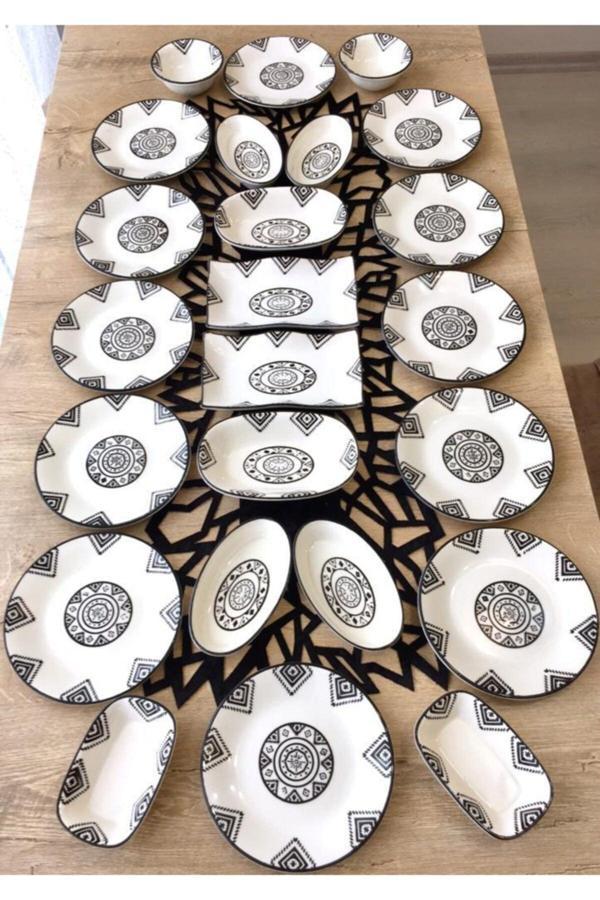 Kilim Desen 12 Kişilik 24 Parça Kahvaltı Takımı - Image 1