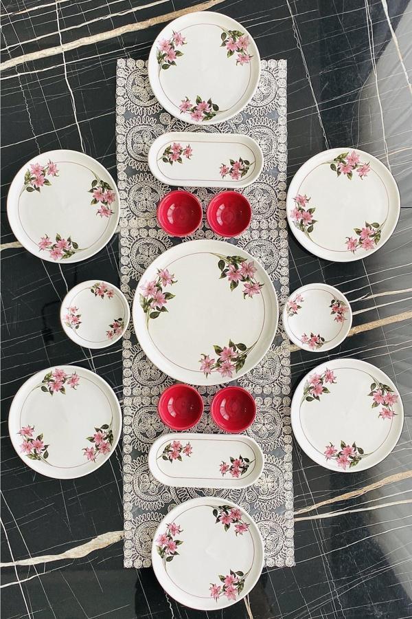 Kar Çiçeği 6 Kişilik 15 Parça Kahvaltı Takımı - Image 1
