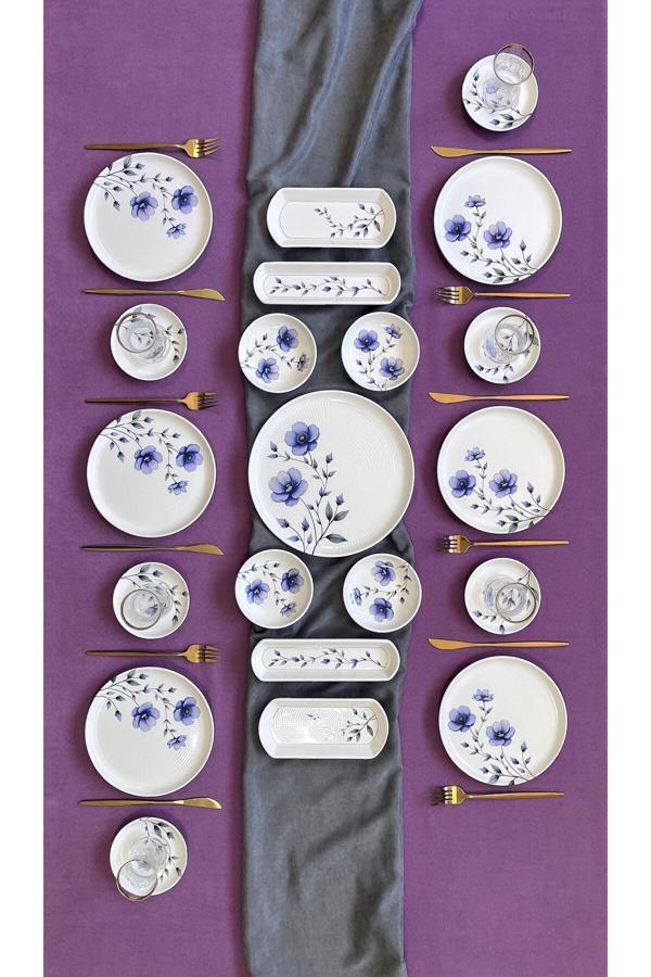 Purple Violet 6 Kişilik 21 Parça Kahvaltı Takımı - Image 1