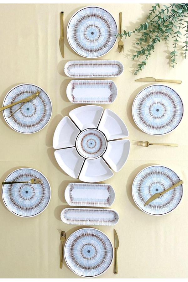 Blue Eyes 6 Kişilik 17 Parça Kahvaltı Takımı - Image 1