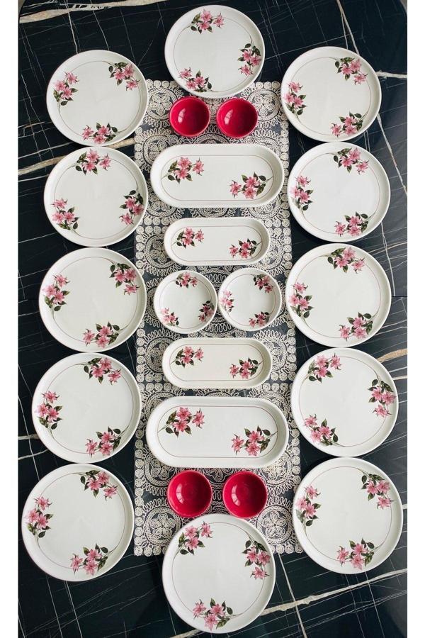 Kar Çiçeği 12 Kişilik 22 Parça Kahvaltı Takımı - Image 1