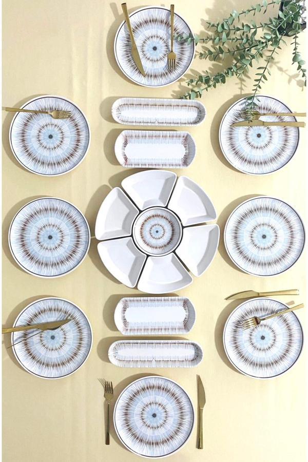 Blue Eyes 8 Kişilik 19 Parça Kahvaltı Takımı - Image 1