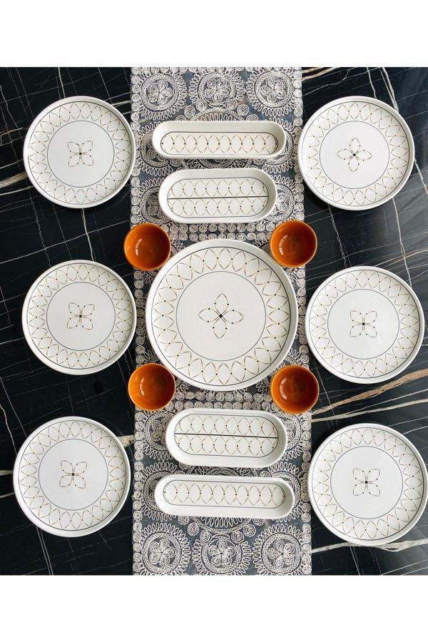 Gold Elips 6 Kişilik 15 Parça Kahvaltı Takımı - Image 1