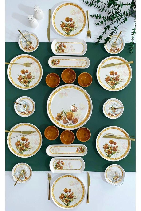 Vintage Lale 6 Kişilik 23 Parça Kahvaltı Takımı - Image 1