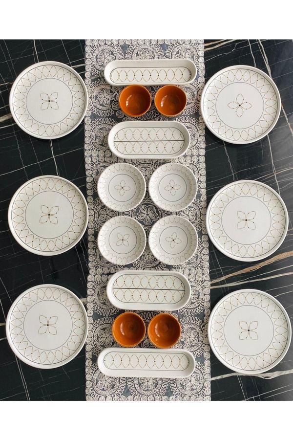 Gold Elips 6 Kişilik 18 Parça Kahvaltı Takımı - Image 1