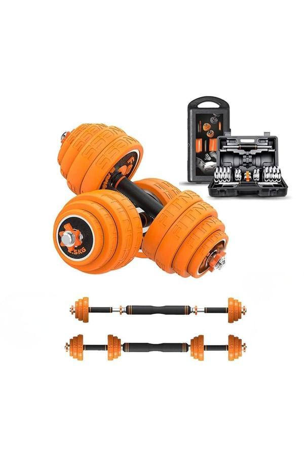 Hepitop 30 Kg Döküm Plaka Dambıl Seti 2 İn 1 Dambıl Seti - Image 1