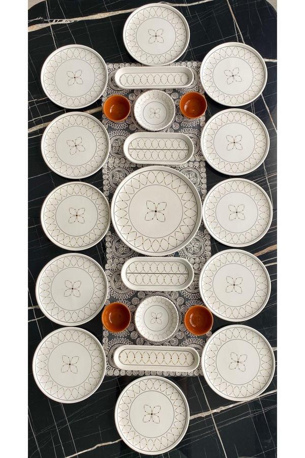 Gold Elips 12 Kişilik 23 Parça Kahvaltı Takımı - Image 1