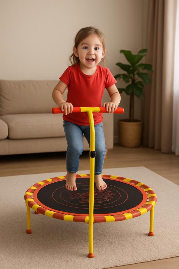 Hepitop 102 Cm (40 İnç) Katlanabilir Tutunmalı Trambolin – Çocuklar Ve Yetişkinler İçin Güvenli Zıplama - Image 1